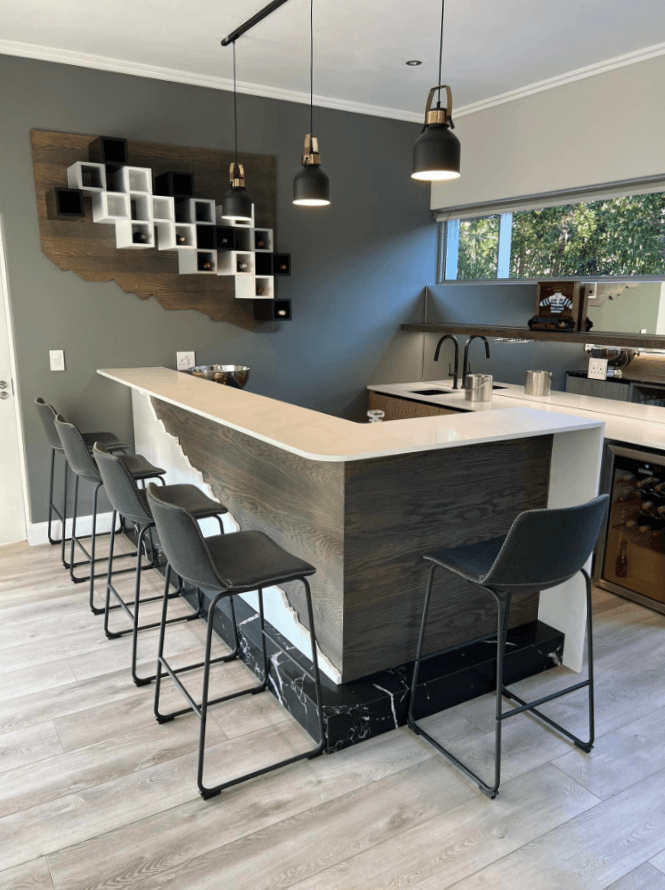 Custom Cabinetry 4 Bar remodeled plettenberg bay