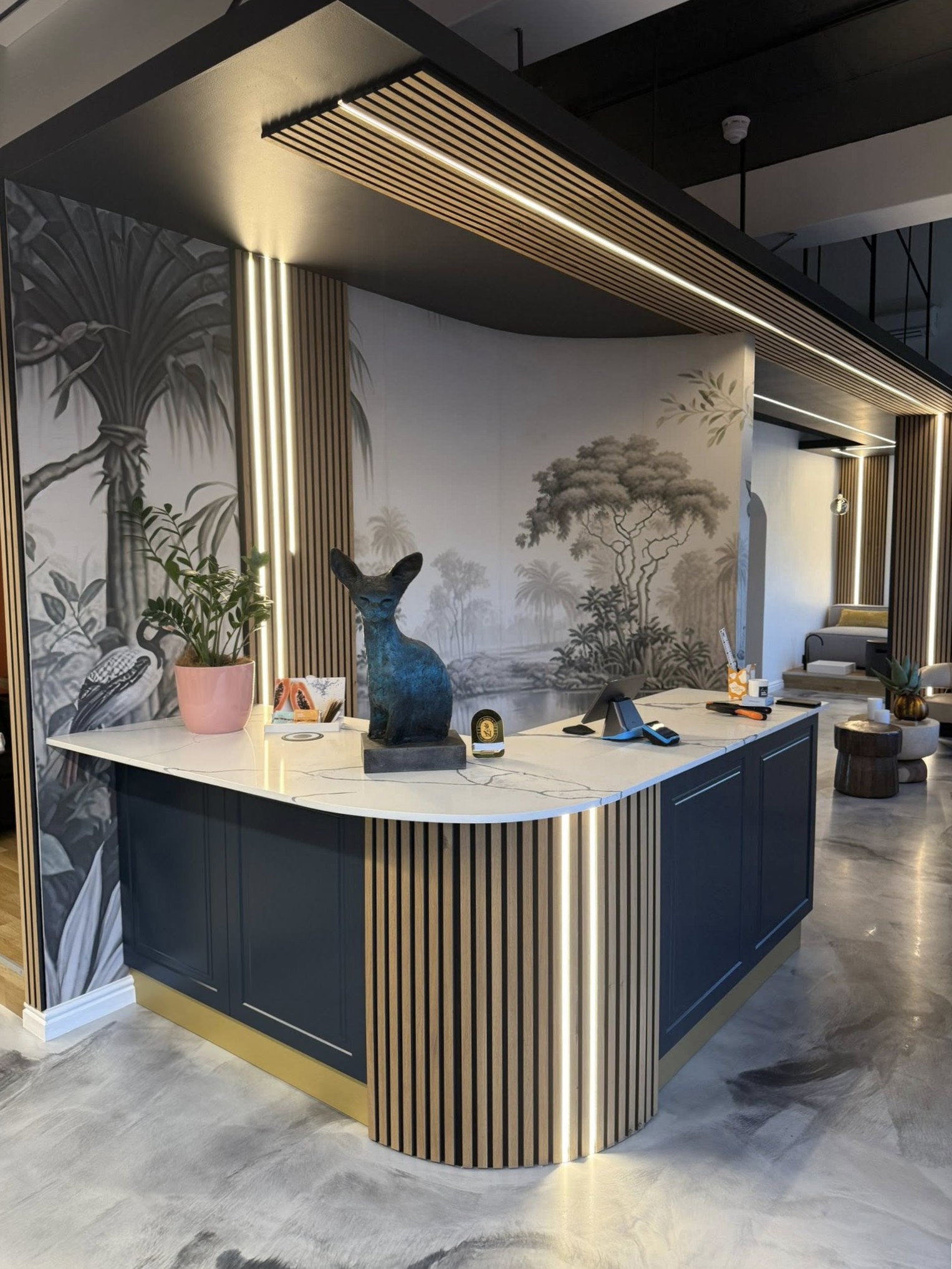 Commercial Fit Outs 1 Hair Salon Reception Renovation coompleted in plettenberg bay